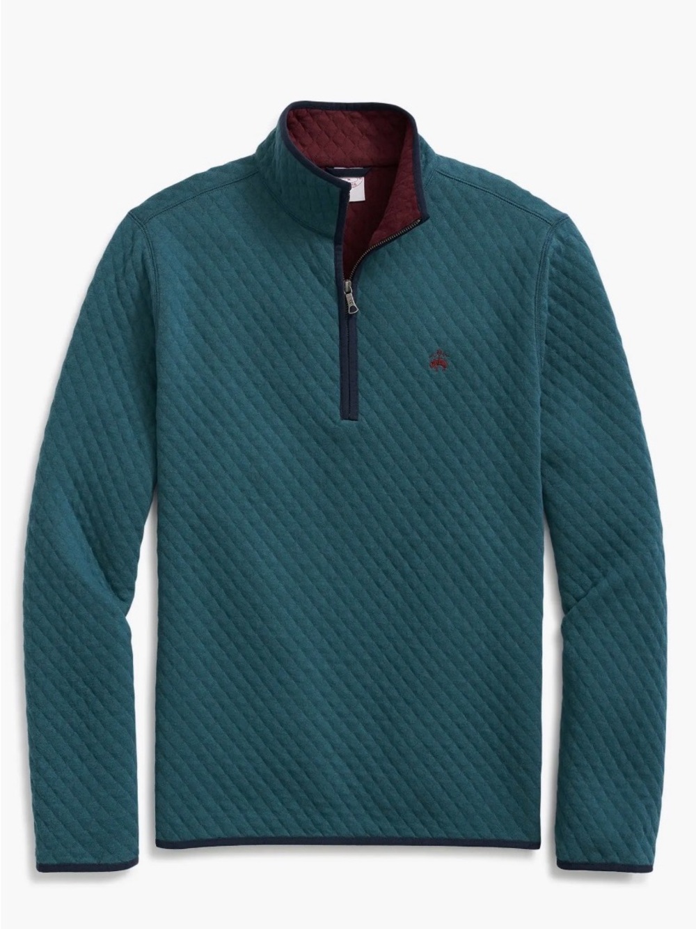Brooks Brothers Diamond Quilted Half Zip Sweater Size XL